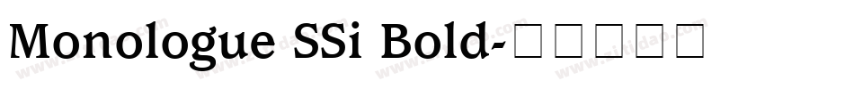Monologue SSi Bold字体转换